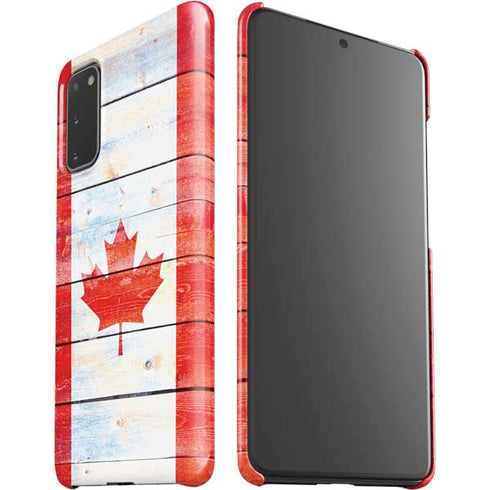 Canada Flag Light Wood Galaxy S20 Lite Case